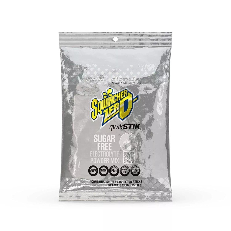 Sqwincher Zero Qwik Stik Sugar Free, Cool Citrus, .11 0z
