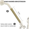 HOMYEP Shower Arm Extender 8 Inch Straight Extension Pipe Arm