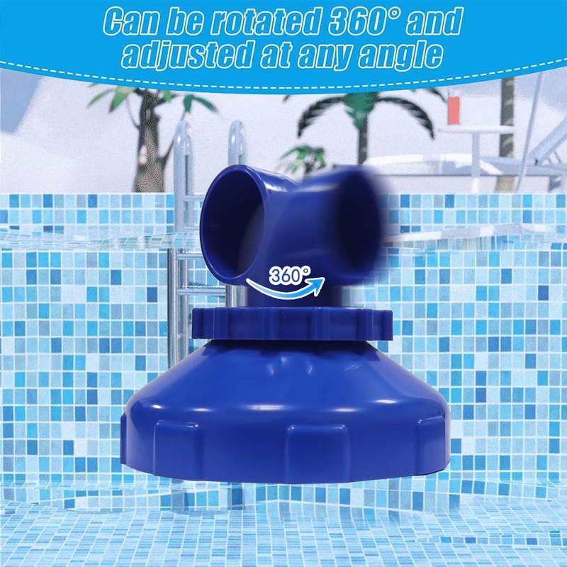 TUIBEIDAMAI Pool Inlet Nozzle 360° Rotatable, Pool Nozzle Adjustable, Pool