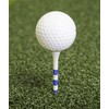 Longridge 's True Hite Wooden Golf Tees 83mm (20Pcs), Blue/White,