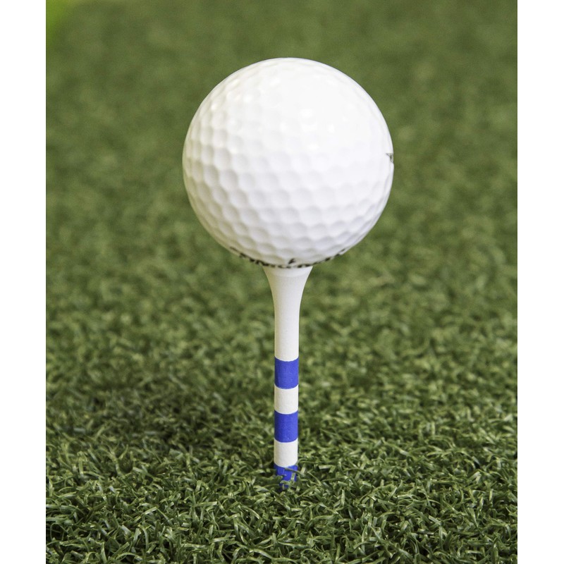 Longridge 's True Hite Wooden Golf Tees 83mm (20Pcs), Blue/White,