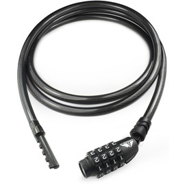 MARQUE Straight Combination Bike Lock Cable - 3/8 inch (5FT, 10FT, 15FT, 25FT) Resettable Combination Lock, Anti-Theft Security Cable for Bicycles, Kayaks, Paddle Boards and Outdoor Gear (05 FT)