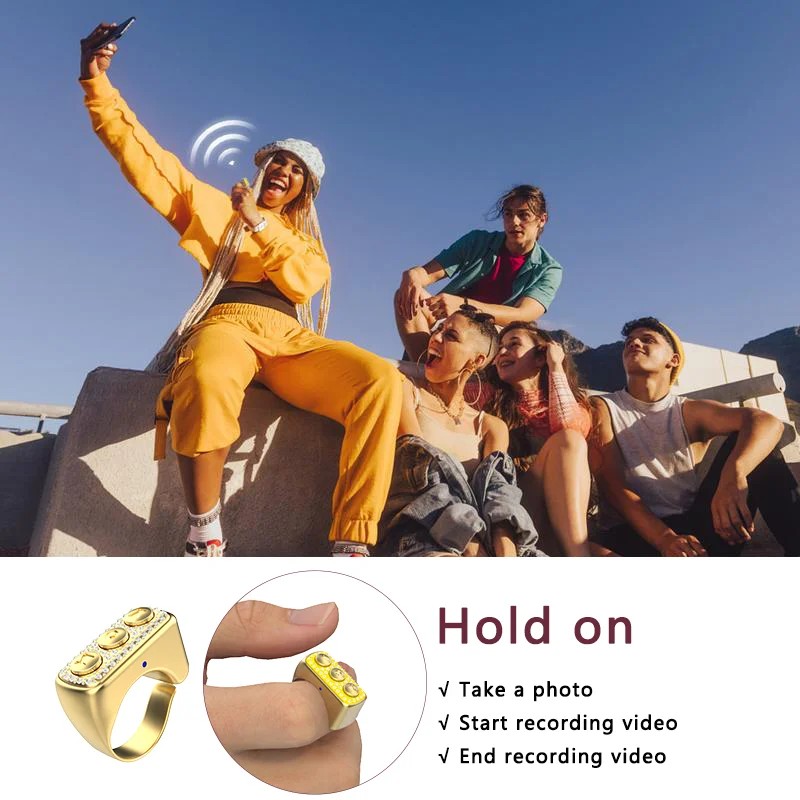 Remote TikTok Scrolling Ring for Selfie Camera Kindle Page Turnercolor: