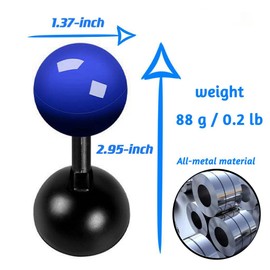 Car One-Touch Start Button with Push-to-Start Rocker Lever,Car Engine Start Stop Button Joystick Full Metal Ball-bar Automotive One-Touch Start Button Starter Cover Decorative Accessories (BLUE)