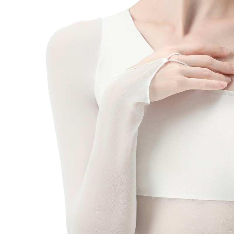 Flexdans Women's Ballet Leotard Single Shoulder Long Sleeve Ballet Dance