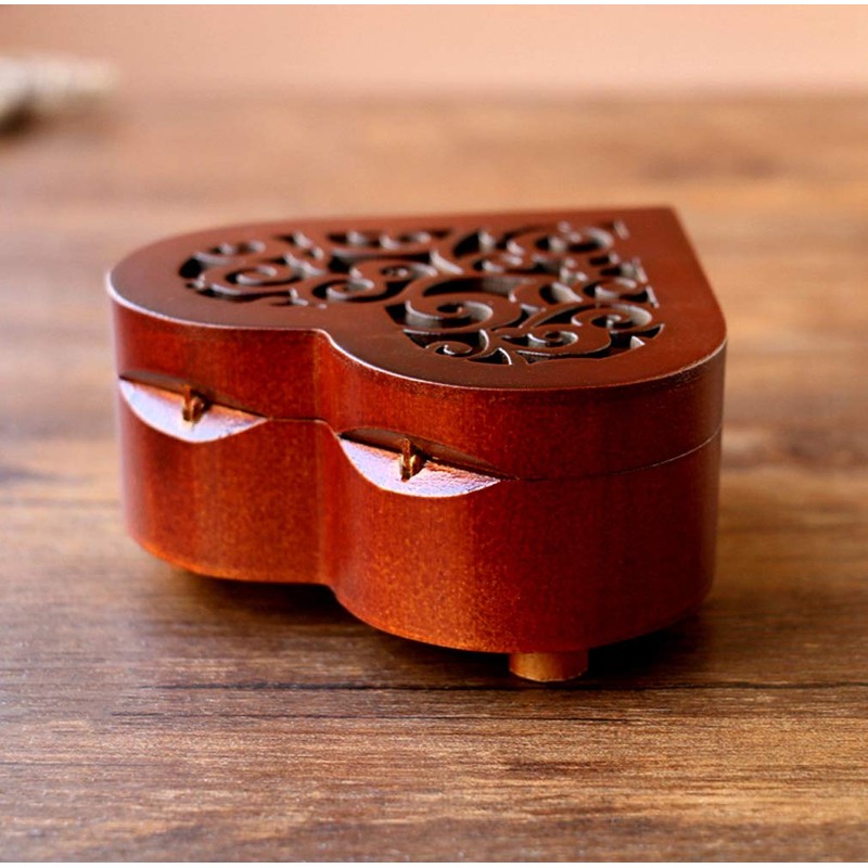 Sooharic Wooden Music Box You are My Sunshine, Heart-Shaped Wind