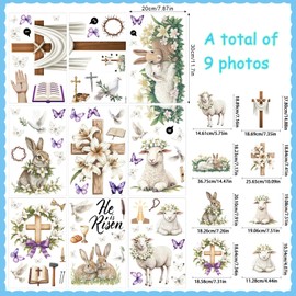 Shinybox Easter Window Decoration, 9 Sheets Window Pictures, Colourful Easter Window Decoration, Easter Window Decoration, Reusable Decorations, Window Decoration Rabbit, Chick, Easter Egg (C)