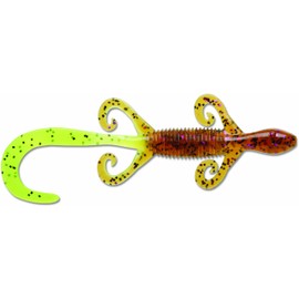 Trigger X LZ6 Custom Baits Lizard, Pumpkin/Chartreuse