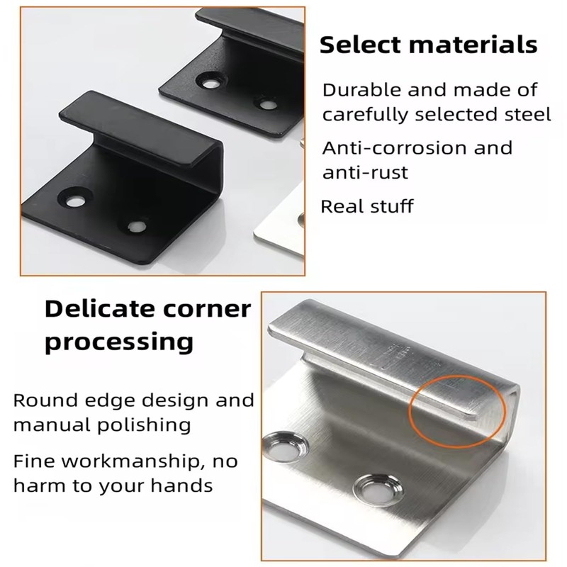 20mm Ceramic Tile Display Hooks Stainless Steel Flat J Hooks