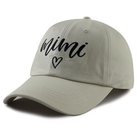 Mimi Gifts from Grandkids, Mimi Hat for Women, New Grandmother Baseball Cap, Retired Grandma Mothers Day Birthday Accessories for Grammy Grannie Gigi Beige