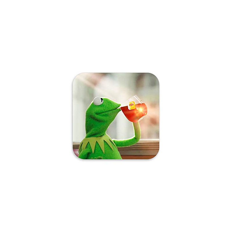 But Thats None of My Business Kermit Meme Drink Coaster