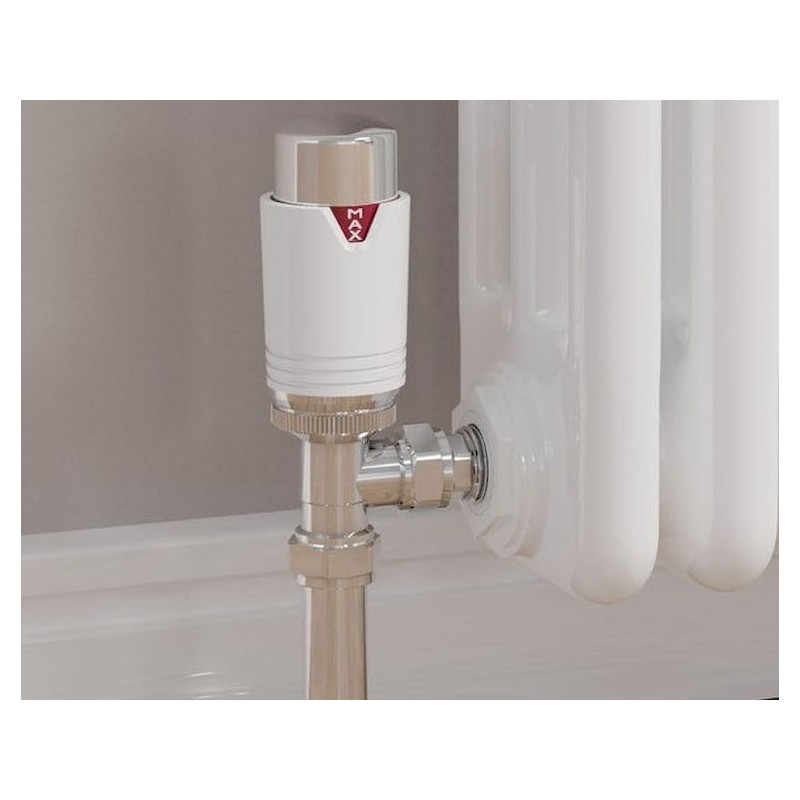 Thermostatic Radiator Valve Angled TRV White – Style