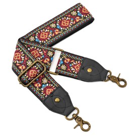 KIMPUDSEN Purse Strap 2" Wide Shoulder Strap Replacement Crossbody Handbag Adjustable Embroidery Bag Strap