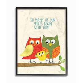 The Kids Room by Stupell Owl Family, So Many Smiles Oversized Framed Giclee Texturized Art