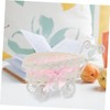 SHOWERORO Imitation Rattan Carriage Candy Basket Mini Woven Flower Holder