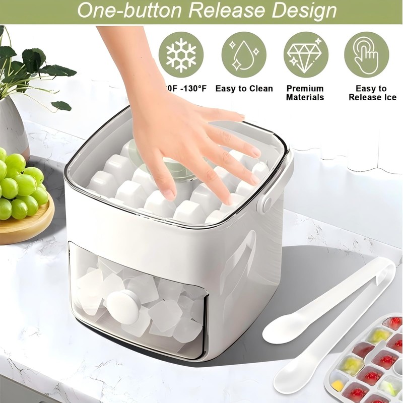 Ice Cube Tray with Lid and Bin Ice Cube Trays