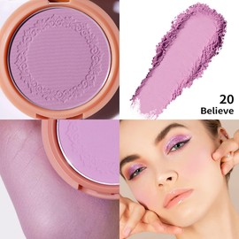 Oulac Blush Powder Matt Blush Super Fine Powder & Gentle Application Natural Makeup Vegan & Cruelty Free Suitable for Various Skin Types 4.8g 02 Cheek to Cheek