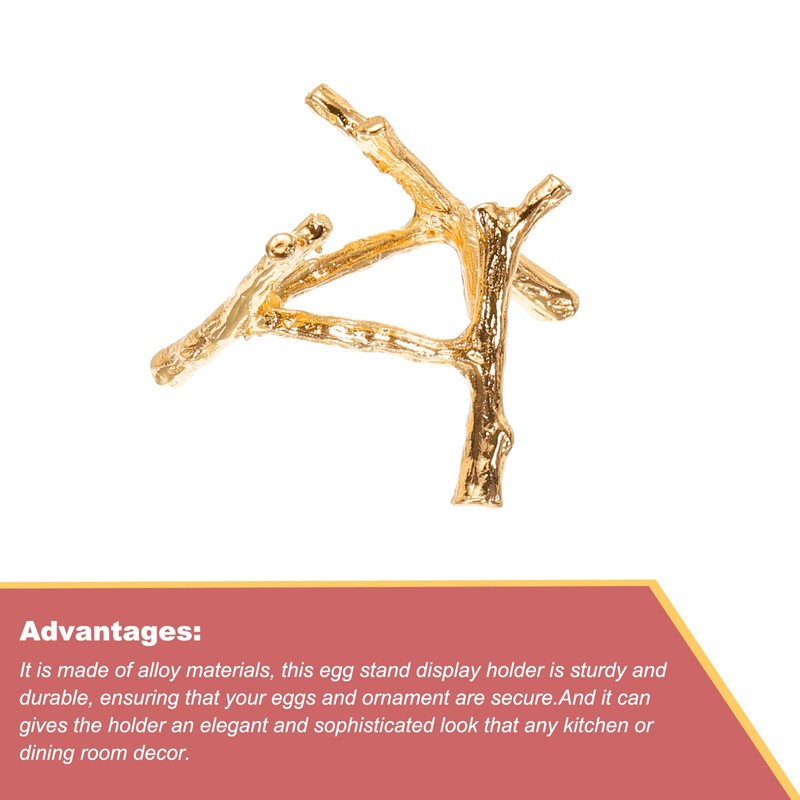 QUARKZMAN Alloy Crystal Ball Display Holder Egg Ball Stand Gold