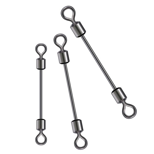 Fish Hook Flounder Shaft Fishing Lure Metal Pin Swivels S