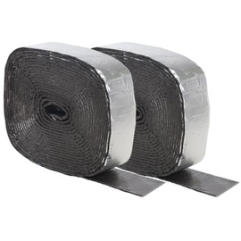 32.8 Ft x 3 Inch Pipe Wrap Insulation Tape, Self Adhesive Foam and Foiled Fiberglass Foam Insulating Pipe Wrapper, Ceramic Water Pipe Insulation Wrap Insulation Wrap for Cold Freezing Weather (Black)