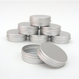 10x 10ml Aluminium Lip Balm Pots 10ml Capacity Empty Small Mini Cosmetic/Lip Gloss/Nail Art Pots Tins Jars