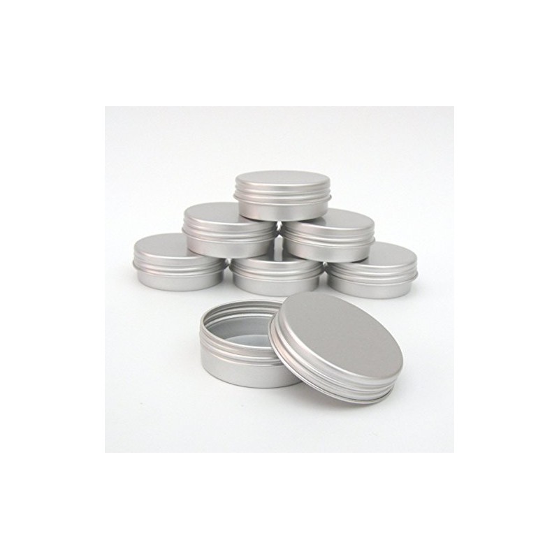 10x 10ml Aluminium Lip Balm Pots 10ml Capacity Empty Small