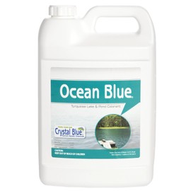 Crystal Blue Ocean Blue Pond Dye - 1 Gallon - Aqua Blue Color Treats up to 1 Acre - Clean, Clear & Aqua Blue Water - Environmentally Friendly Pond Dye