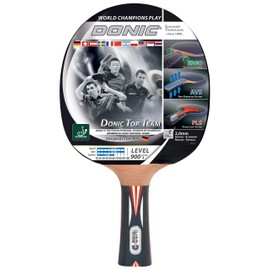 Donic-Schildkröt Top Team 800 Table Tennis Bat, AVS & PLS Handle, 2.0 mm Sponge, Alpha-Slick Pad - ITTF, 754199