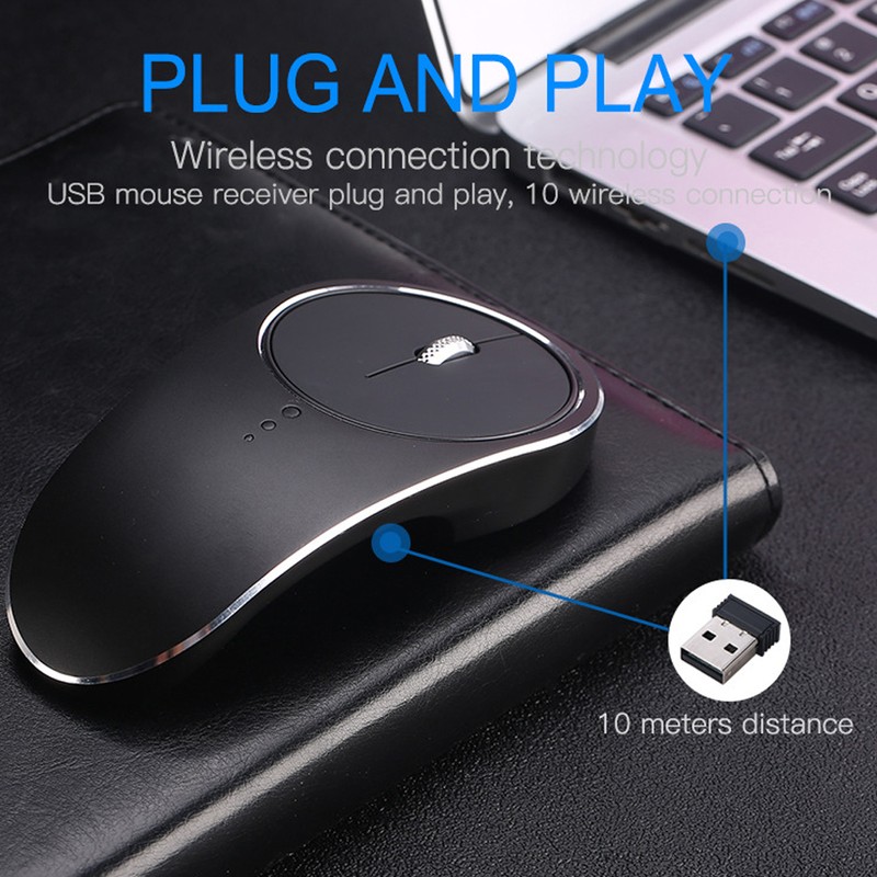 Aluminum Alloy 2.4G Wireless Rechargeable Mouse Office Silent Computer Mouse