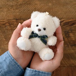HEADS LM-MC9 Mascot W3.5 x D2.8 x H4.7 inches (W90 x D70 x H120 mm) 6 Pieces White Key Holder Ball Chain Bear Meringue