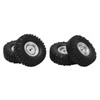 4pcs 55mm Front Rear Rubber Tires and 24 Hole Wheel