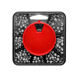 179PCS Split Shot Fishing Weights Set, 7-Compartment Sinkers Assortment Box, Mixed Sizes 0.2g–1.5g, Sea Fishing Weights for Rig Tackle and Precision Casting