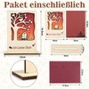 COCHIE Valentinstag Karte Ich Liebe Dich, Beschreibbare Karte aus Holz