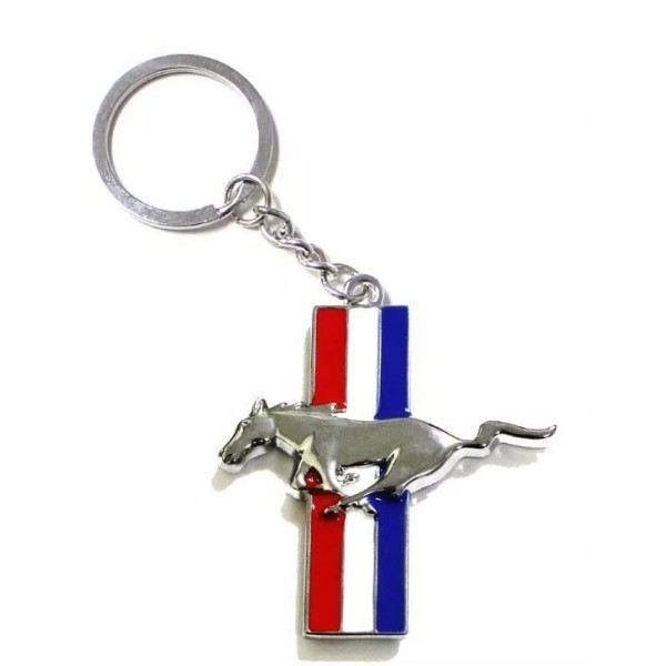 Unbranded Mustang Chrome Pony Horse Key Chain Fob Ring Keychain