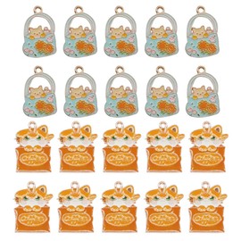Yukfhgt Cute Enamel Cat Charms 20 Pcs Alloy Mixed Cat Charms for DIY Jewelry Making Charms Necklace Charms, Alloy, 1