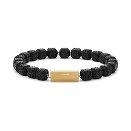MVMT GEO BEAD BRACELET 28200240 Men's Bracelet with Lava Stone Beads, Stainless Steel, Without gemstones