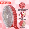 Self Adhesive Red Crystal Rhinestone Strips Diamond Ribbon Bling Gemstone