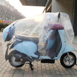 자전거 오토바이 폭우 비 투명 보호 커버 오토바이우비 먼지커버 먼지 Bicycle Motorcycle Heavy Rain Waterproof Protective Cover Motorcycle Rain Dust Cover Dust