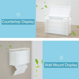 HIIMIEI Acrylic Wall Mounted Paper Hand Towel Dispenser Folded Hand Towel Dispenser for Folded Hand Towels - Perfect for Desktop & Wall Mounted and Use for Kitchen, Countertops, Bathroom, Restaurant