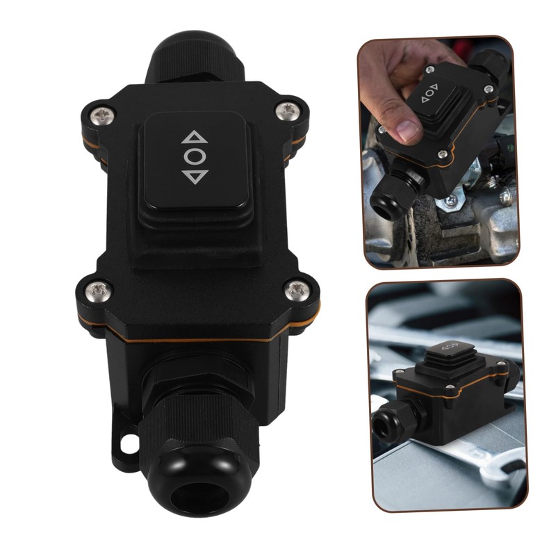 JECOMPRIS Waterproof Switch 6-pin 3-position Momentary Push Button Motor Forward