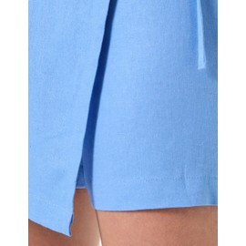 JJXX Women's Jxmary Linen Hw PNT Skort, blue