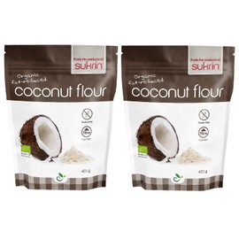 Sukrin Organic Defatted Coconut Flour 400g Twin Pack