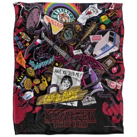 Stranger Things Stranger Things Day Icons Coperta super morbida al tatto setoso – 152 x 127 cm