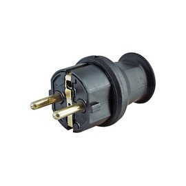 Kopp Protective contact plug with kink protection, small, 1 piece, black, 179716043