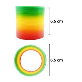 Pack 12 Regenbogen Spirale Spielzeug – Ø6,5 – Jungen und Mädchen – für Piñata-Füller, Schulgeburtstags Geschenk, Details zur Geburtstagsfeier, Spiele, Kommunion, Details für Kinder, Hochzeit Geschenke