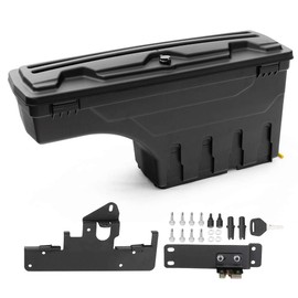 G-PLUS Truck Bed Storage Box Tool Box Right Passenger Side Compatible with 2005-2020 Toyota Tacoma,Black Rear Tool Box