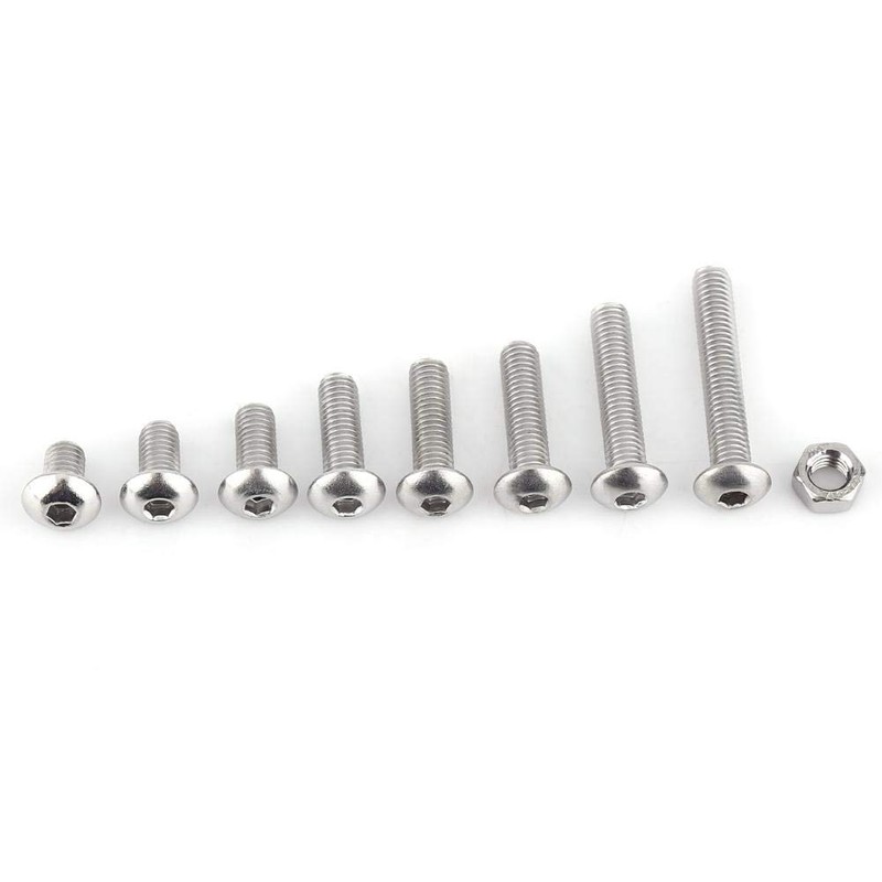 Bolts, 160pcs Stainless Steel SS304 Hex Socket M5 Screws Bolts