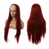 Vocoste Peluca Largo Liso De Niña 24'' Rojo Vino