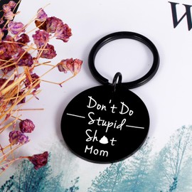 Easter Basket Stuffers for Teen Boys Girls Dont Do Stupid Sh t Keychain Funny Easter Gift for Daughter from Mom Easter Basket Stuffers for Adults Funny Gag Keychain for Daughter Son from Mom