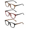 V.W.E. 3 Pairs Classic Readers - Spring Hinge Unisex No